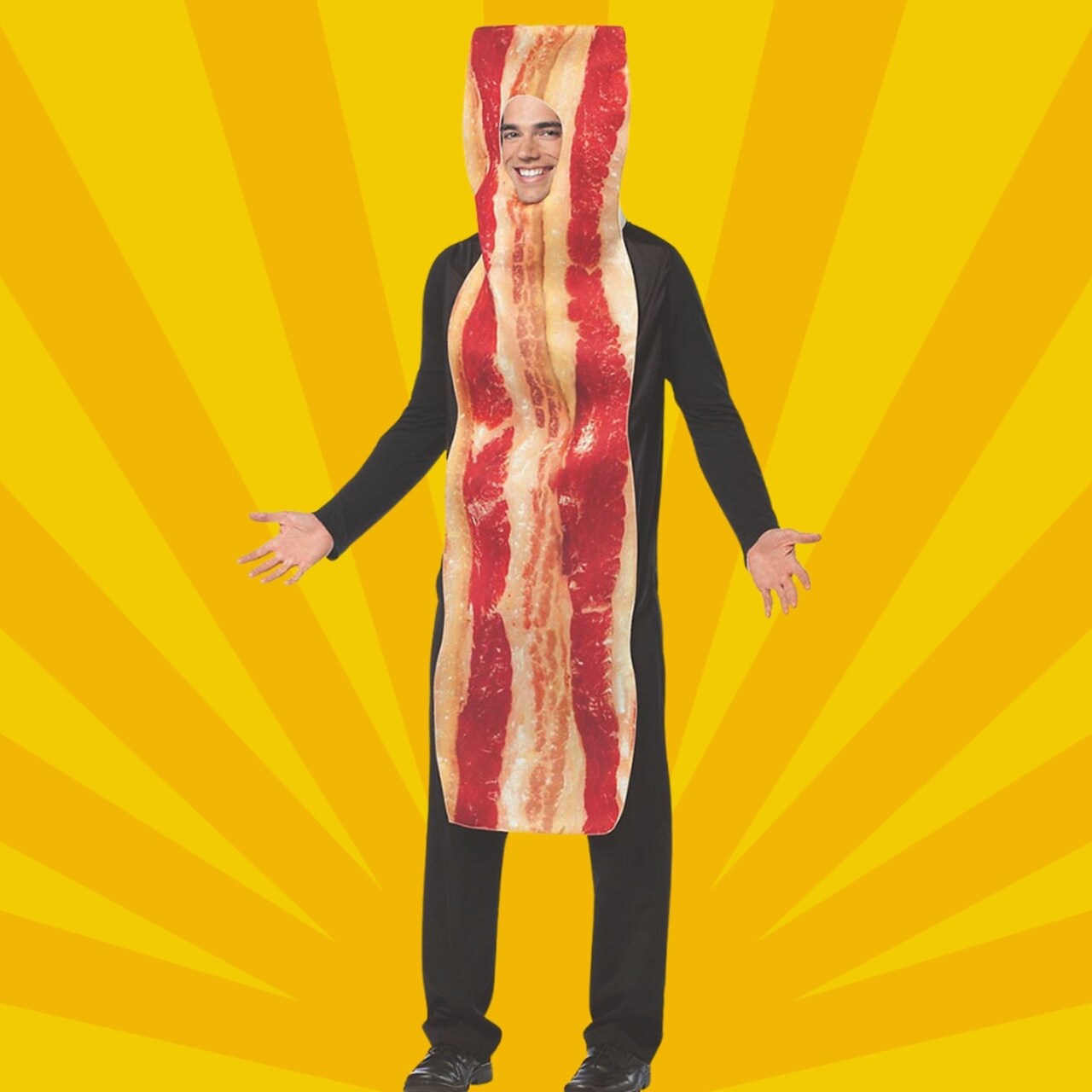 Bacon Strip Costume Funny Food Tunic One Piece Halloween Party Outfit